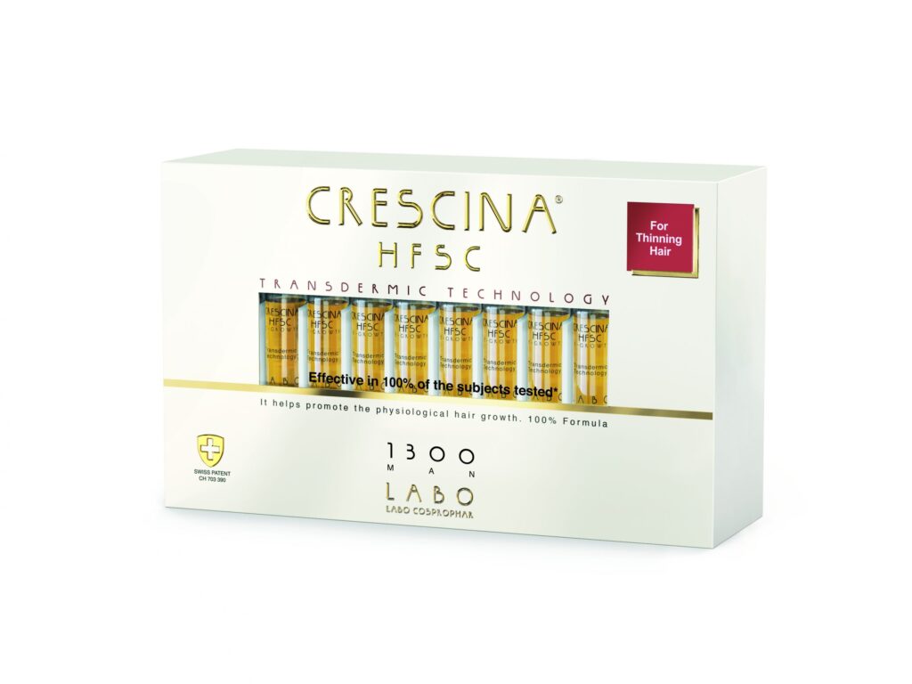 CRESCINA transdermic 1300 juuksekasvu taastavad ampullid meestele 20 tk