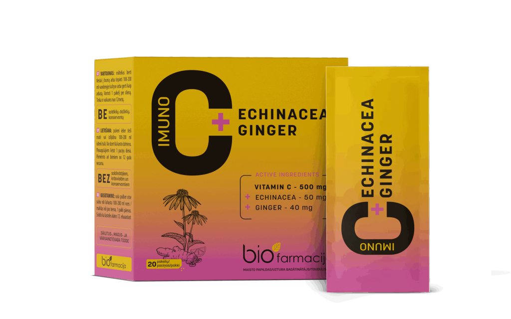 Imuno C + Echinacea + Ginger, 20 pakki